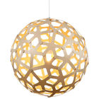 Globe wisiorek wiszące Światła Geometryczna naturalnego drewna lampy Suspension