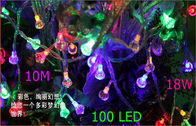 100 żarówki 18 wat Zewnętrzne LED Światła String ciepły biały, LED Globe Światła String