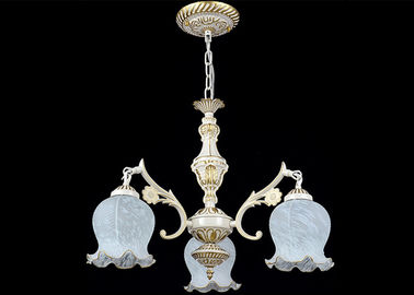 Baroco Styl nowoczesny żyrandol oświetlenie Zinc Alloy Die Casting 3 głowice Shade Wsteczna