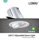 Ciepła biel łazienka / kuchnia Downlight LED o wysokiej jasności 140 lm / W