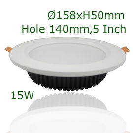 5 calowy wpuszczana w dół LED / wpuszczana 5 calowy LED dół światła 15 Watt 6000K do oświetlenia handlowych
