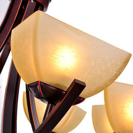 American Style Bordeaux Metal kute Świecznik, Dom Żyrandole LED E27