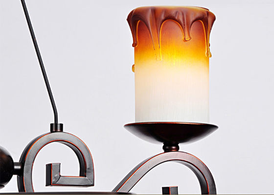 3 Light Bordeaux Klasyczny kute Świecznik, Dining Room Oświetlenie Żyrandole