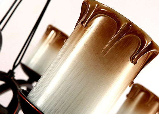 Świeca Rodzaj Kute Art Deco żyrandol z żelaza i szkła, nowoczesnym lub tradycyjnym