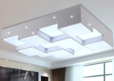 Home Biały kutego żelaza Lampy sufitowe LED 64W żelaza Żyrandol