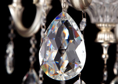 8 Światło Pearl Srebrny cynku wisiorek światła, luksusowy styl Europejskiej Kryształ nowoczesny żyrandol