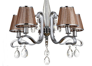 Hotel Zinc Alloy Retro Luksusowe kryształowy żyrandol / Nowoczesne Żyrandole z abażurami