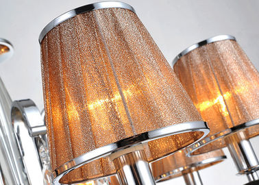 Hotel Zinc Alloy Retro Luksusowe kryształowy żyrandol / Nowoczesne Żyrandole z abażurami