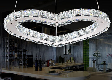 Funky Żyrandole kryształowe Współczesne / światło Heart Shaped Pendant Lamp 7500K - 8000K