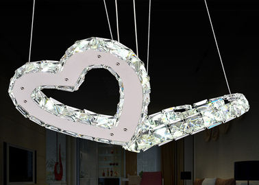 Podwójny Heart Shaped nowoczesny luksus kryształowy żyrandol z 75cm łańcuszek
