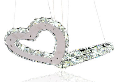 Podwójny Heart Shaped nowoczesny luksus kryształowy żyrandol z 75cm łańcuszek