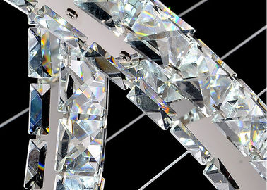 Chrome / Clear Jadalnia Luksusowe K9 kryształowy żyrandol z 18W LED Światła