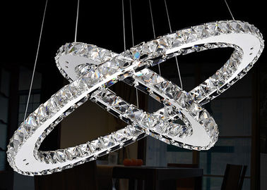 Chrome / Clear Jadalnia Luksusowe K9 kryształowy żyrandol z 18W LED Światła