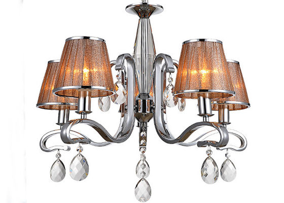 Chrome 5 Light Indoor Luksusowe żyrandole Współczesne Light / lampę abażur