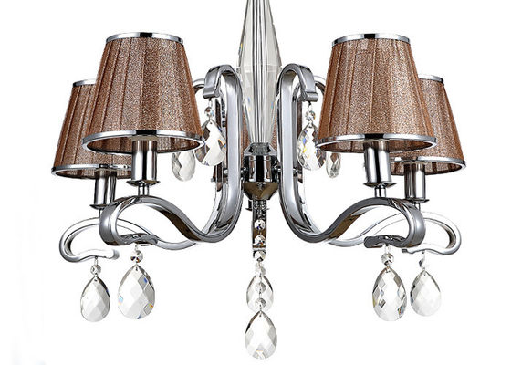Chrome 5 Light Indoor Luksusowe żyrandole Współczesne Light / lampę abażur