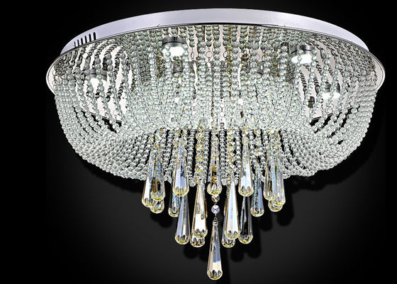 Nowoczesne Okrągłe kryształowe Lampy sufitowe LED 30W Do Jadalni / Living Romm Decoration