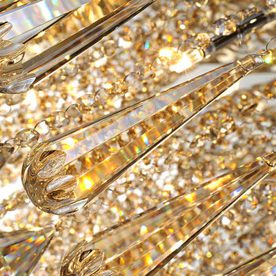 Przewlekane Szkło kryształowe Ceiling Light, Współczesna Zawieszone dekoracyjne Świecznik