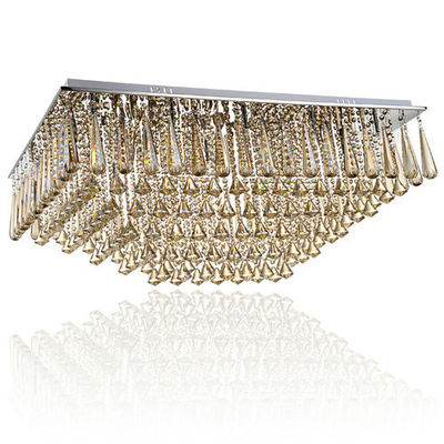 Przewlekane Szkło kryształowe Ceiling Light, Współczesna Zawieszone dekoracyjne Świecznik