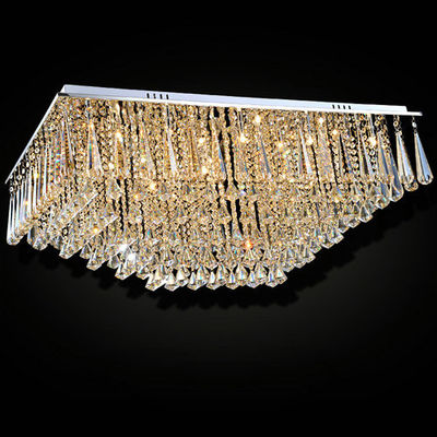 Przewlekane Szkło kryształowe Ceiling Light, Współczesna Zawieszone dekoracyjne Świecznik