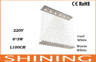 220V / 110V 18W LED zimny biały kryształ sufitowa Świeci Złoty Wykończenie