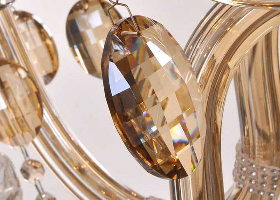 Luxury Art Glass Nowoczesne Żyrandole duży hotel z galwanicznie Cognac 1500W