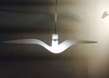 Piękny Nightbirds Zawieszenie Czysta Oświetlenie Oświetlenie LED Białe akrylowe Ptaki Shape