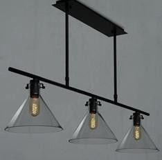 Elegancki wyrafinowany wiszące pod sufitem Lights żyrandol z trzech szklanej Trąbki
