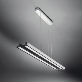 Biuro dwukrotnie T5 Sliver Oświetlenie sufitowe wiszące PC Aluminium Lampy wiszące