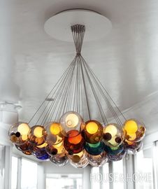 Kreacja Podwójna szklana osłona Światła wiszące sufitowe LED G9 Kolorowe Lampa wisząca