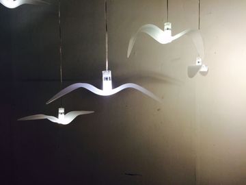 Mleko Białe Mała Żywica ptaków Świecznik Prosty Lampy wiszące