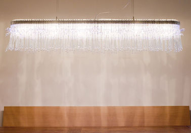 Trasparent szklane Led Żyrandol Światła do Living Room Decoration