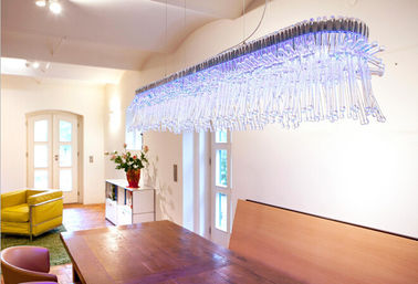 Trasparent szklane Led Żyrandol Światła do Living Room Decoration