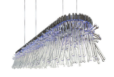 Trasparent szklane Led Żyrandol Światła do Living Room Decoration