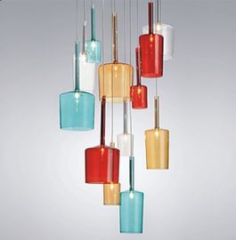 Kolor Moda Nowoczesne Led żyrandole, szklana butelka Lampa wisząca G9