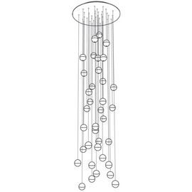 Jasnego kryształu Szkło Ball Lights LED Żyrandol Transparent Zawieszony wisiorek