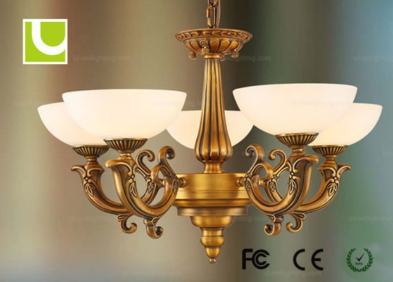 Retro Miedź dekoracyjne 5SZT E27 LED Żyrandol Światła na zdjęcie / Villa