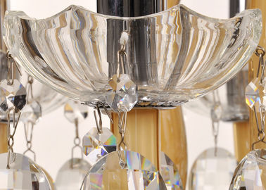 Amerykański Nowoczesne Amber Art Deco Żyrandol Lampy do pokoju konferencyjnego, sześć Światła