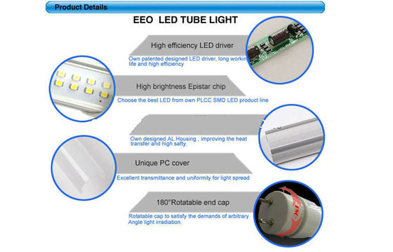 120cm T8 LED światło rury 20watt 1780Lm Dla Indoor Oświetlenie