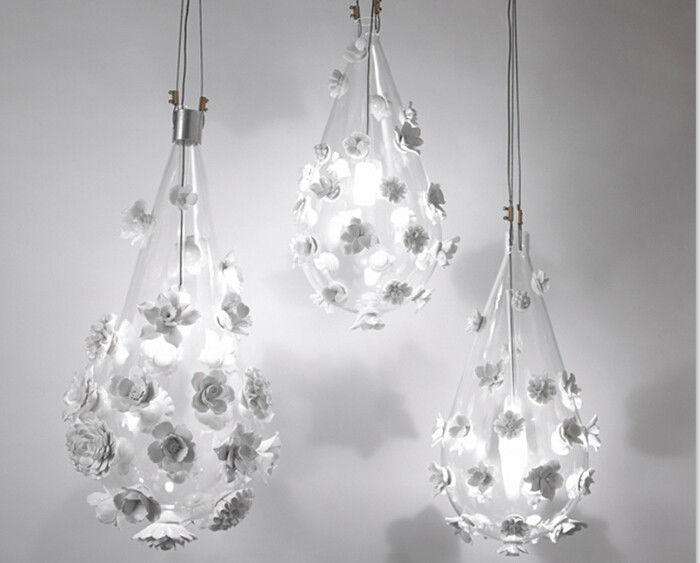 Nowoczesne Oświetlenie Lampy szkła i ceramiki Flower Pendant Lamp Dla dekoracja sklep